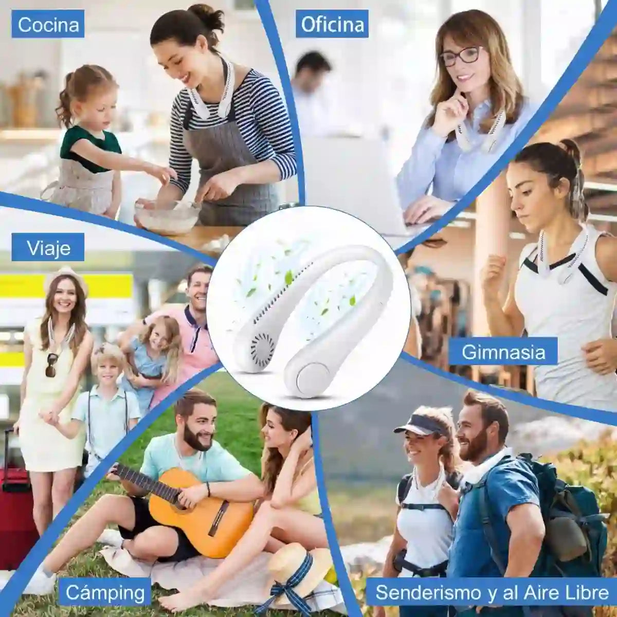 VENTILADOR DE CUELLO PORTÁTIL 3 VELOCIDADES