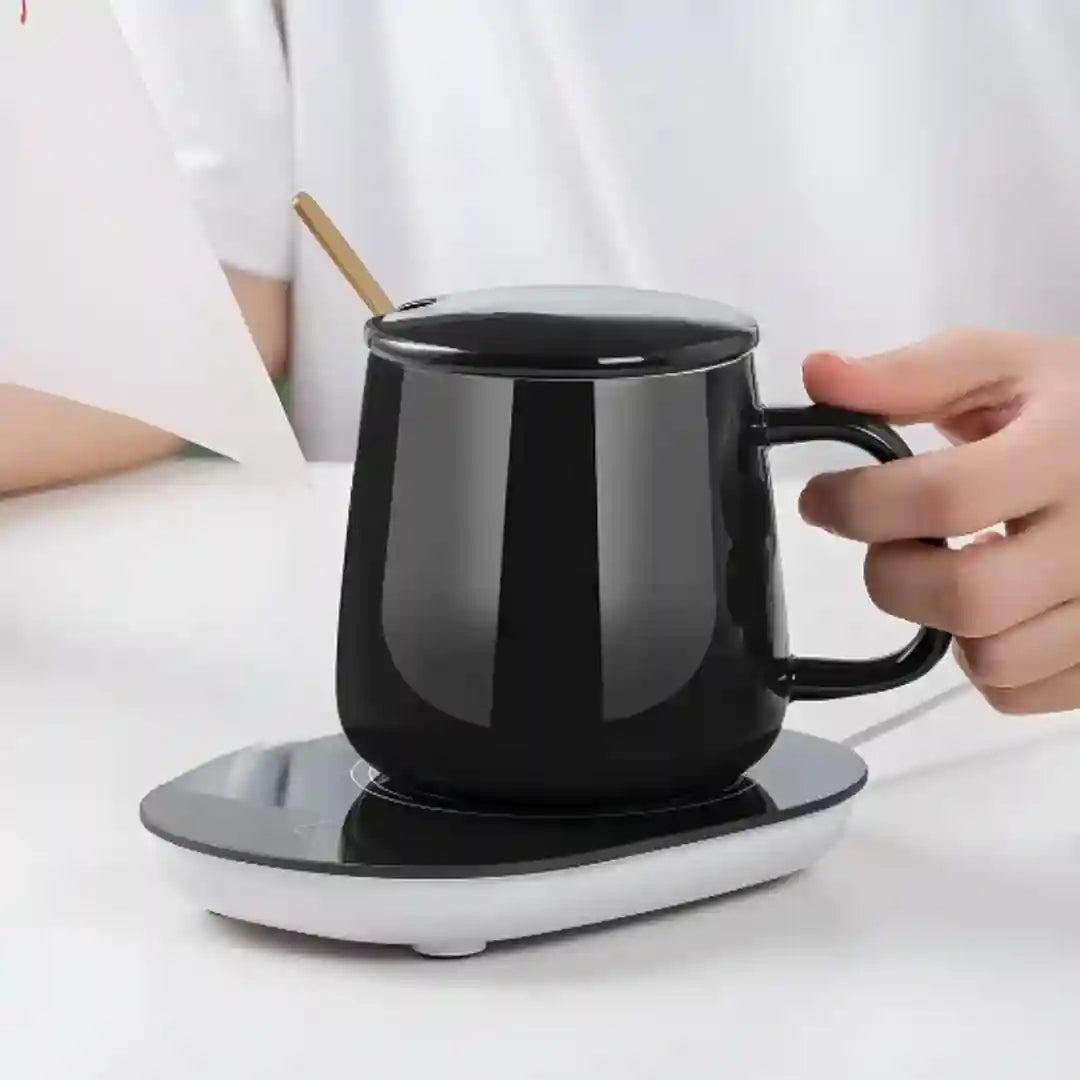 TAZA INTELIGENTE CON BASE CALENTADORA ELÉCTRICA PORTATIL
