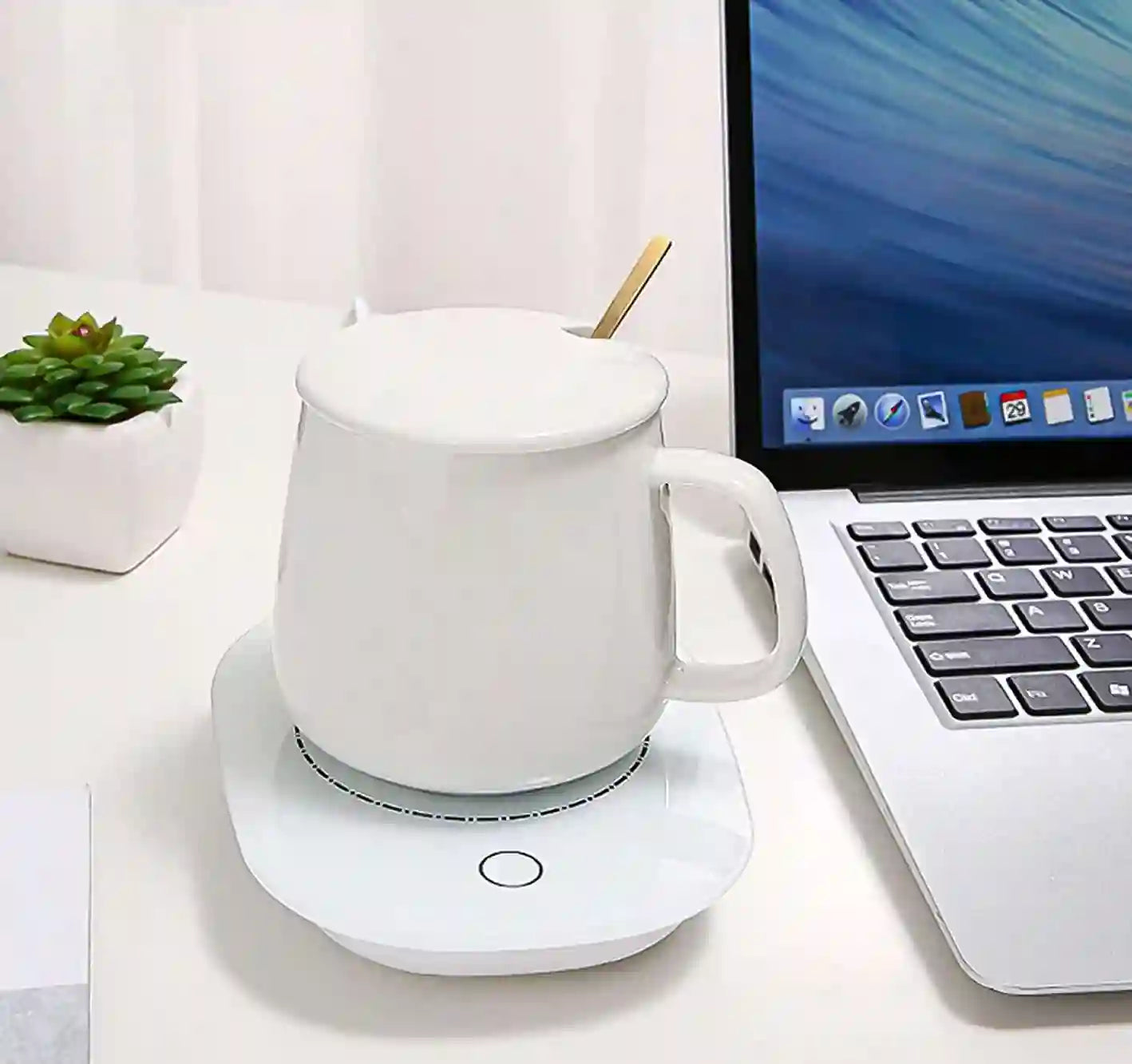 TAZA INTELIGENTE CON BASE CALENTADORA ELÉCTRICA PORTATIL
