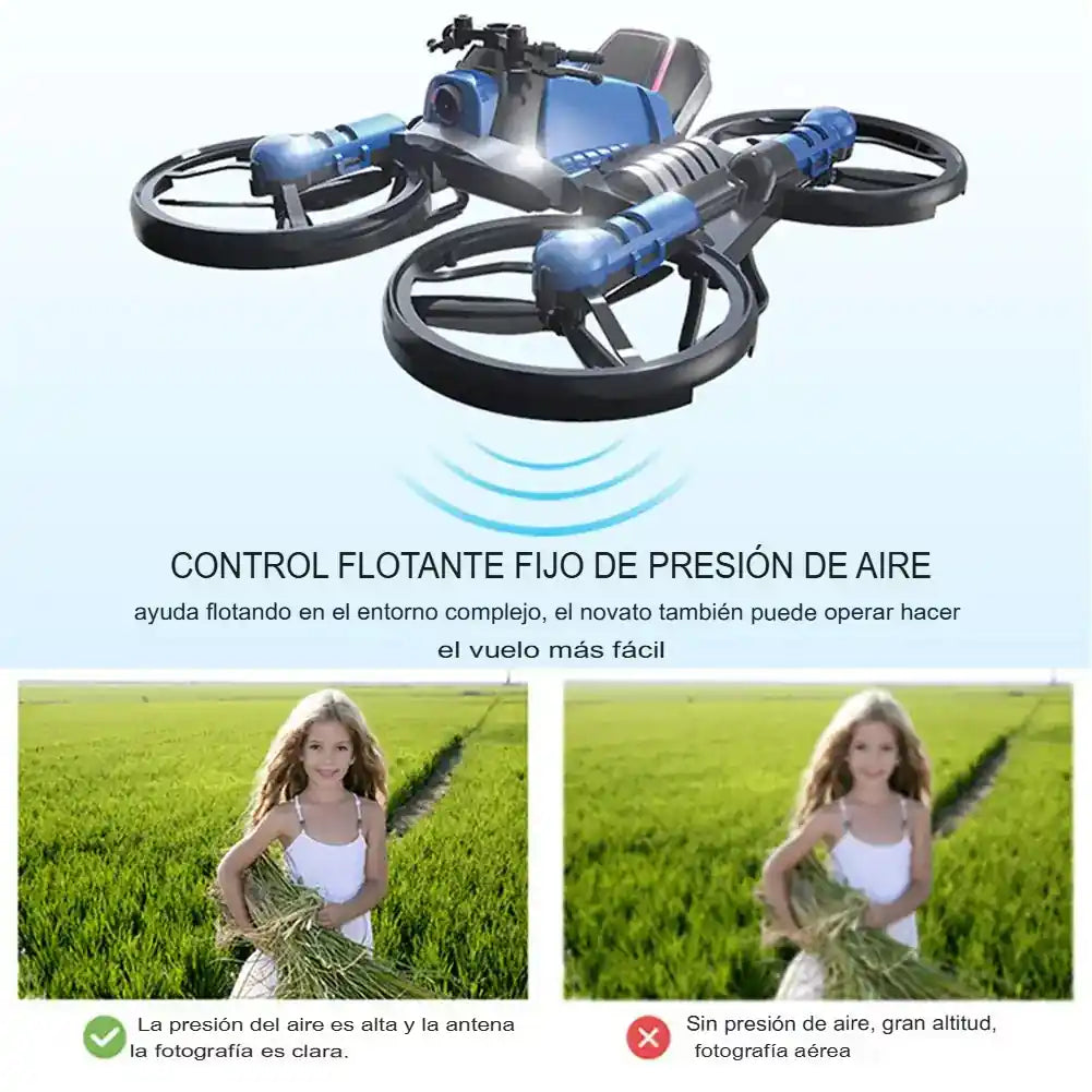 Moto Drone Convertible 2 en 1 - Drone con Cámara WiFi HD 🏍️🚁