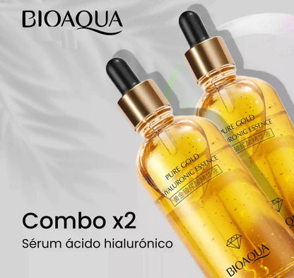 2 SÉRUM FACIAL 24K GOLD BIOAQUA (ANTIEDAD) + MASAJEADOR