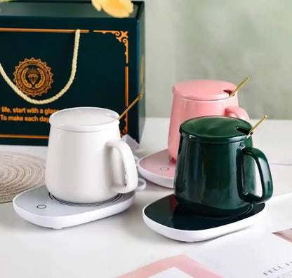 TAZA INTELIGENTE CON BASE CALENTADORA ELÉCTRICA PORTATIL
