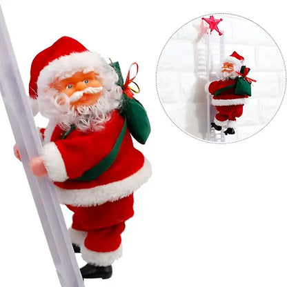 Papá Noel Subiendo Escalera – Decoración Navideña