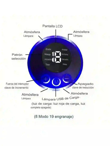 MINI MASAJEADOR ELÉCTRICO 6 EN 1 - 2X67